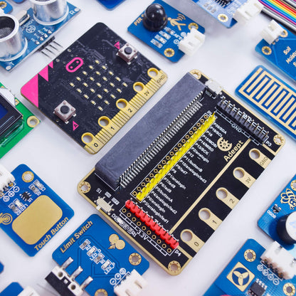 Adeept Sensor Starter Kit for BBC Micro:bit (V2 Included) | Programmable Starter Kit for Micro:bit with 35 Projects PDF Tutorial Book | Expansion Board Included