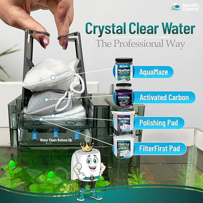 Aquatic Experts Aquarium Filter Floss for Fish Tank Filters - FilterFirst Aquarium Filter Pad - Media Roll for Crystal Clear Water, 12" x 72" by ½ to ¾ Thick
