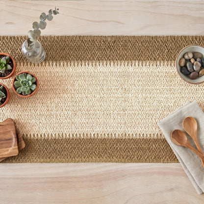 Artoid Mode Burlap Brown Farmhouse Rustic Paper Braided Table Runner, Seasonal Christmas Woven Kitchen Dining Table Decoration for Home Party Decor 12x72 Inch