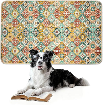 FXW Washable Pee Pads for Dogs, Puppy Pads with Super Absorbent, Specifically Designed for FXW Rollick/Homeplus 24inch 6 Panels Dog Playpen, 39" x 63" Rectangle, Beige Gourd, 1 Pack
