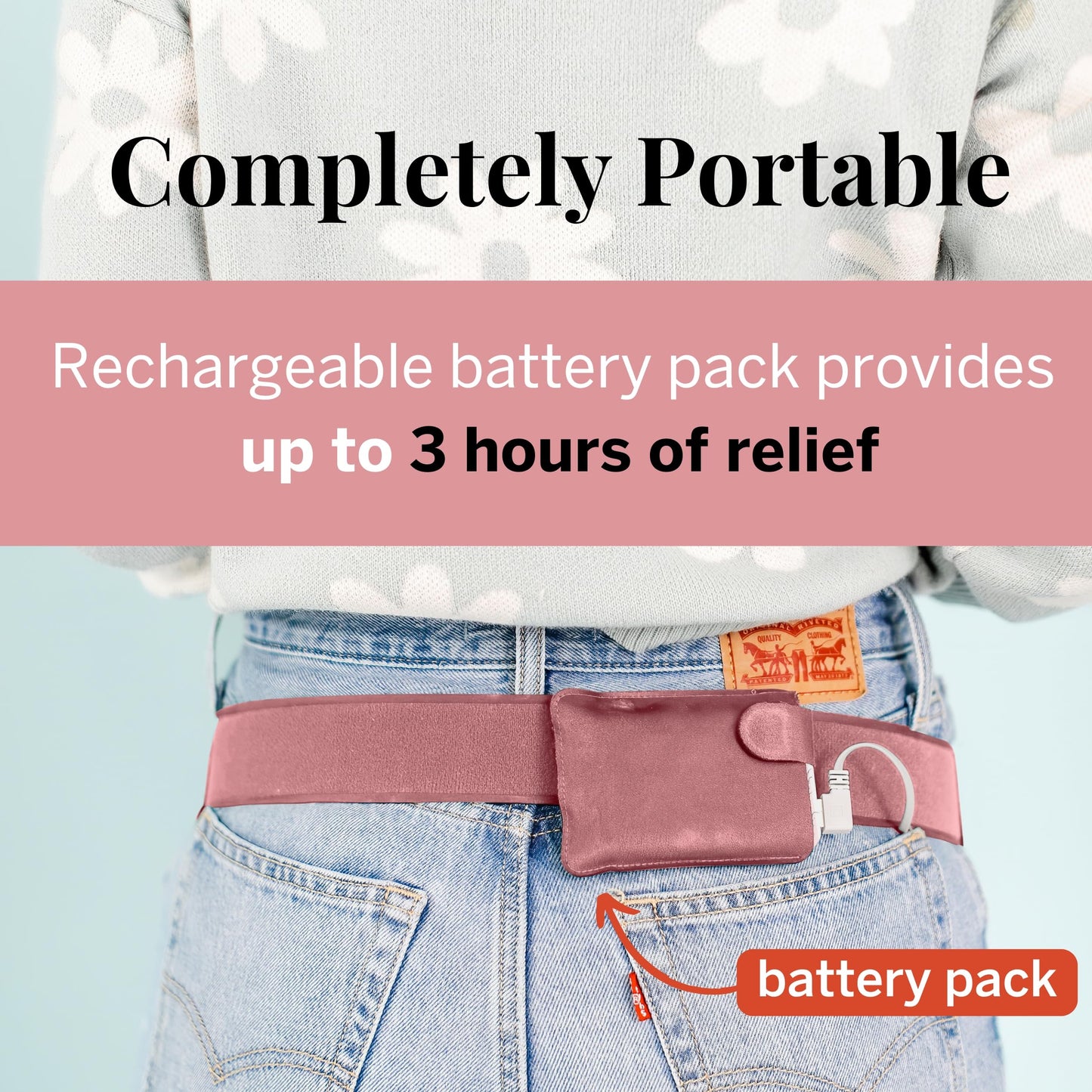 Pixie Period Heating Pad for Cramps - Thinnest Wearable Heating Pad - Unnoticeable Under Clothes - Best Portable Pain Relief Belt Device with Heat On The Market - Hours of Menstrual Pain Relief