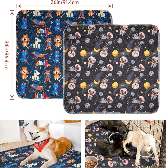 Paw Legend Washable Reusable Dog Pee Pads Super Absorbent (2 Pack) - Washable Reusable Puppy Training Pads | Quality Travel Pee Pads for Dogs | Absorbent and Odor Controlling