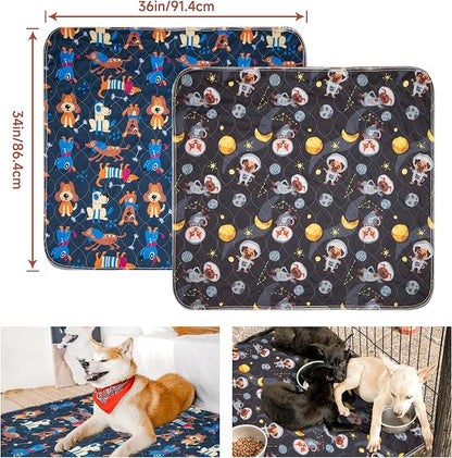 Paw Legend Washable Reusable Dog Pee Pads Super Absorbent (2 Pack) - Washable Reusable Puppy Training Pads | Quality Travel Pee Pads for Dogs | Absorbent and Odor Controlling