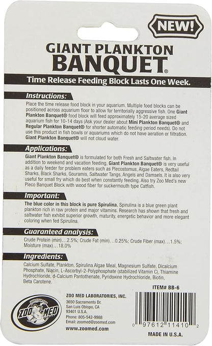 Zoo Med Laboratories AZMBB6 Plankton Banquet Block Feeder Giant, 1 Count (Pack of 1)