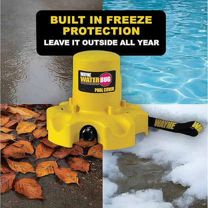 Wayne WaterBUG Automatic Pool Cover Pump – Freeze-Protected Submersible Water Pump for Winter Pool Covers, 1,900 GPH, Above Ground & In-Ground Pools, 25 ft Cord