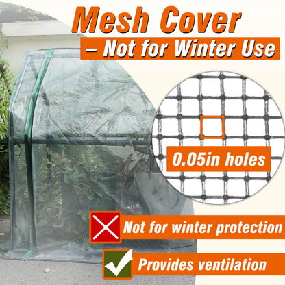 Gardzen Mini Greenhouse with Mesh Cover, Portable Outdoor Greenhouse, Enhanced Ventilation, Ideal for Spring, Summer & Fall 36.2"(L) x53.3(W) x66.1(H)