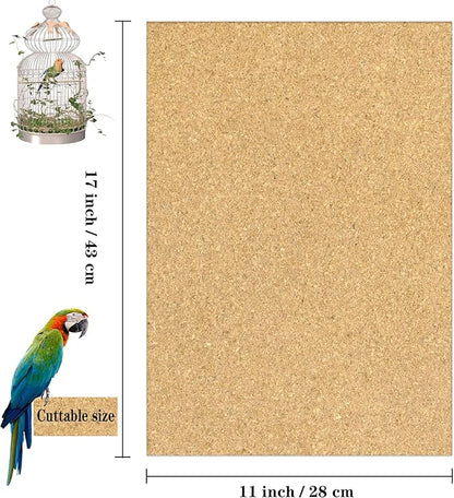 Gravel Paper for Bird Cage,BirdCage Liner Papers Cuttable Gravel Liner Sea Sand Paper Pet Animal Cages Cushion Great for Hard-Billed Birds Parrot | Clean Safe & Aids in Digestion (8 PCS - 17" x 11")