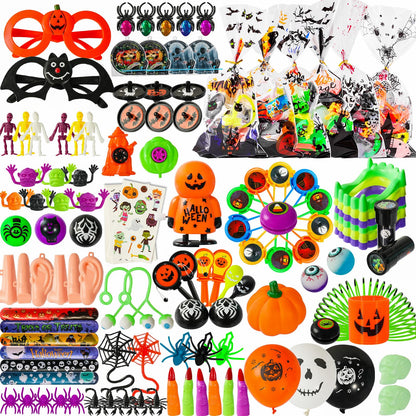 Max Fun 180pcs Halloween Party Toys Assortment for Kids Halloween Party Favors Prizes Box Toy Assortment Classroom (Large 180pcs party favors)
