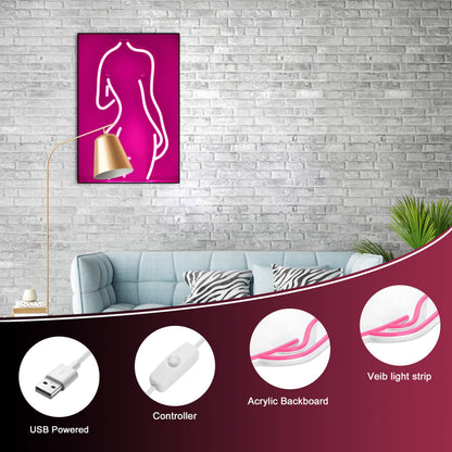 I'm So Happy You're Here Neon Sign for Wall Décor Dimmable LED Neon Light USB Powered Neon Art Signs Decor