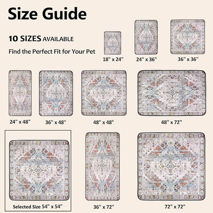 Washable Pee Pads for Dogs, Reusable Puppy Potty Training Pads, Ultra-Absorbent Thick Waterproof Leak-Proof Non-Slip Pads & Mat for Crate, Playpen, Floor, Whelping & Housebreaking , 2 Pack 54"x54"