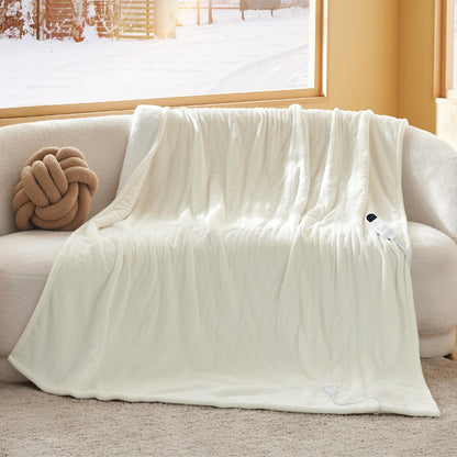 Bedsure Electric Blanket King Size - Dual Control Heated Blanket King Size, Fast Heating with 10 Time Settings & 10 Heat Settings, Warm Gift for Grandma (100x90 inches, Grey)