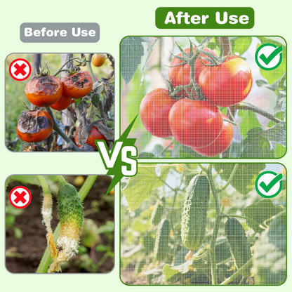 3 Pack Tomato Netting for Garden Protection, 59x18x18 inches Ultra-Fine Mesh Plant Netting Cover for Square Tomato Cage, Bird,Pest & Small Animal Barrier with Zipper & Drawstring