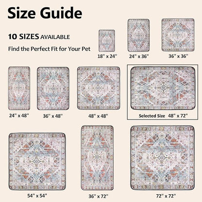 Washable Pee Pads for Dogs, Reusable Puppy Potty Training Pads, Ultra-Absorbent Thick Waterproof Leak-Proof Non-Slip Pads & Mat for Crate, Playpen, Floor, Whelping & Housebreaking , 2 Pack 48"x72"
