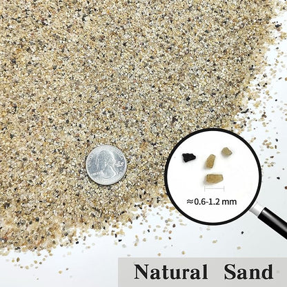 FANTIAN 20 lbs Aquarium Sand, 0.6-1.2 mm Aquarium Substrate for Freshwater Fish Tank. Decorative River Rocks Gravel for Fish Tank, Plants Potted, Fire Pits, Candle, Vase and Crafts