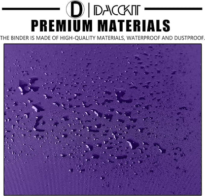 D DACCKIT Card Binder 16 Pocket - Fits 1024 Cards，4X4 Ringless Card Album with Sleeves for Trading Cards & Sports Cards（Model A，Classic Purple）