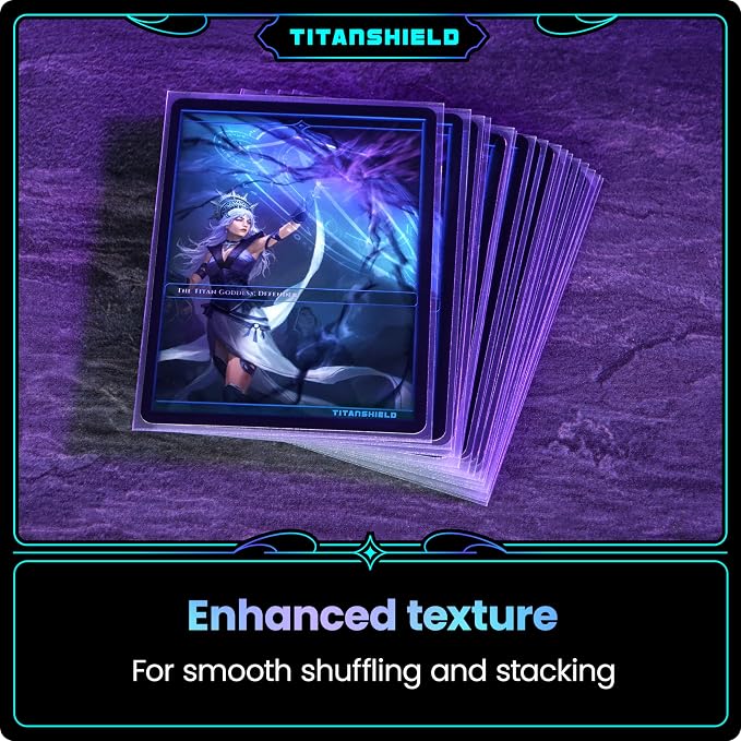 TitanShield Premium Card Sleeves | Compatible with Pokemon, One Piece, Lorcana, Flesh & Blood, & Magic The Gathering MTG | (150 Sleeves - Standard) (3, Clear, Standard | 66x91mm)