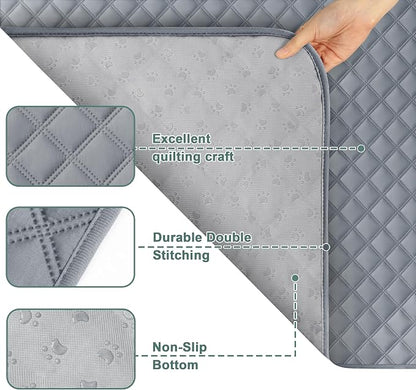 Eterish Reusable Washable Pee Pads for Dogs Large/Extra Large 36'' x 41'' 2 Pack, Absorbent Pet Puppy Dog Training Pads Non-Slip, Waterproof Whelping Potty Pads for Dogs Leak-Proof