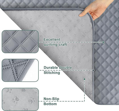 Eterish Reusable Washable Pee Pads for Dogs Extra Large 36'' x 72'' 2 Pack, Absorbent Pet Puppy Dog Training Pads Non-Slip, Waterproof Whelping Potty Pads for Dogs Leak-Proof