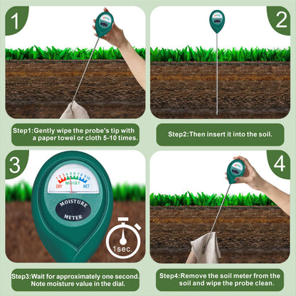 XLUX Long Probe Deep Use Soil Moisture Meter, Water Monitor Indicator Sensor, Hygrometer for Outdoor Indoor Large Pot Plants, Flower, Gardening, Farming