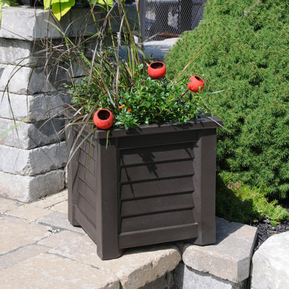Mayne 5866-ES Lakeland Square Patio Planter, 16x16, Espresso