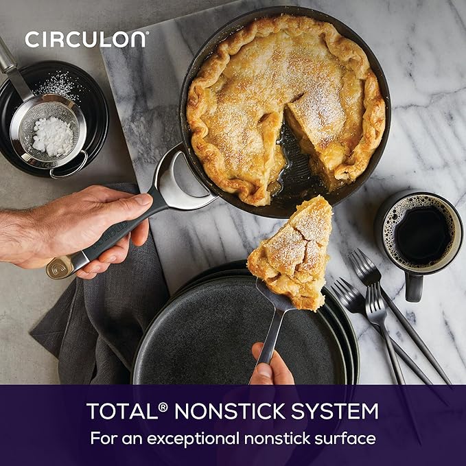 Circulon Symmetry Hard Anodized Nonstick Induction Frying Pan, 8.5-Inch Fry Pan, Black (Pack of 4)