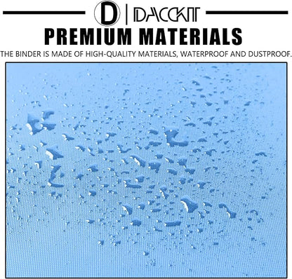 D DACCKIT Card Binder 16 Pocket - Fits 1024 Cards，4X4 Ringless Card Album with Sleeves for Trading Cards & Sports Cards（Model A，Sky Blue）