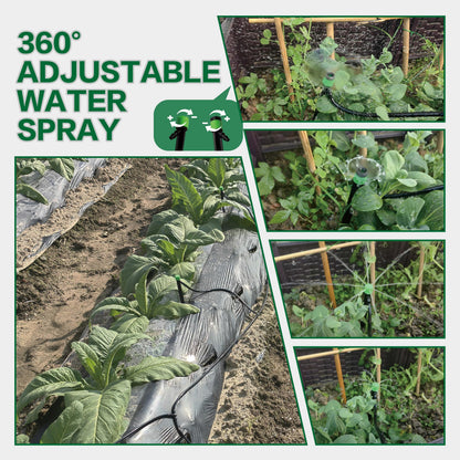 Irrigation Hose Garden Hose for 120ft Drip Irrigation System, Garden Watering System DIY Automatic Irrigation Equipment Set for Lawn Raised Bed Greenhouse Plant Watering