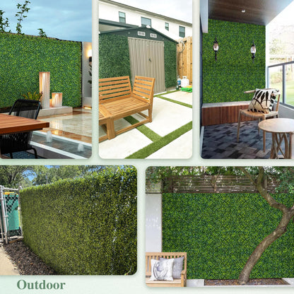 ODTORY Artificial Boxwood Roll Panels: 6 ft x 12 ft (72 sq ft) UV-Resistant Green Grass Wall Decor, Faux Ivy Privacy Fence Screen for Indoor and Outdoor, Garden, Home Decor