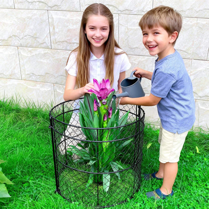 6 Pack Heavy-Duty Chicken Wire Plant Cloches, 14"x16" Rustproof Chicken Wire Cages for Flowers, Seedlings & Vegetables, Combine to Large Fences for Raised Beds & Patios, Keep Rabbits, Squirrels Out