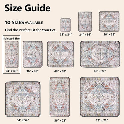 Washable Pee Pads for Dogs, Reusable Puppy Potty Training Pads, Ultra-Absorbent Thick Waterproof Leak-Proof Non-Slip Pads & Mat for Crate, Playpen, Floor, Whelping & Housebreaking , 2 Pack 24"x48"