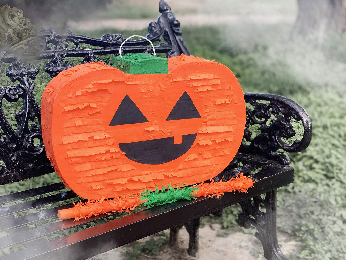 Jergrim Halloween Pumpkin Piñata 4-piece set 16"x11" Perfect for Halloween Party Decorations, Photo Prop, Jack-O'-Lanthern, October Birthday, Funny, Scary and Spooky, Fits candy/favors