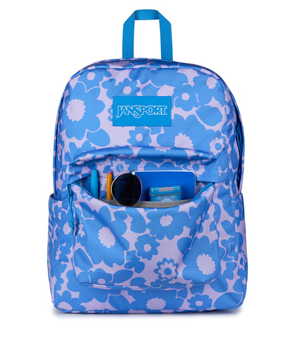 JanSport SuperBreak Plus Backpack with Padded 15-inch Laptop Sleeve and Integrated Bottle Pocket - Spacious and Durable Daypack for Work and Travel - Blossom Bae Blue
