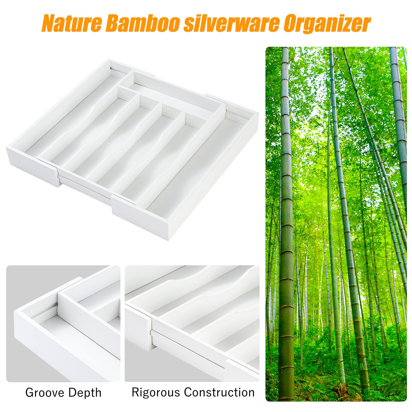 Kitchen Silverware Drawer Organizer and Storage Cabinet Utensil Rack Bathroom Counter Vanity Extra Large Big Cooking Drawer Organizers Countertop Pantry Storage Cabinet Best Kitchen Must Haves 2025