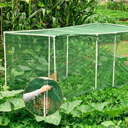 warmfarm 72 * 33 * 30 in Detachable Crop Cages for Garden, Plant Protection Tent with Garden Netting for Vegetables Fruits Flowers,Mesh Plant Covers for Outdoors (Green)
