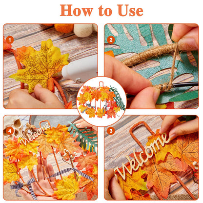 Halloween Pumpkin Wreath Frame Thanksgiving Pumpkin Frame Metal Wire Pumpkin Wreaths Frame Form Floral Fall Pumpkin Wreath with Welcome Sign for Halloween Craft Window Door Holiday Decoration
