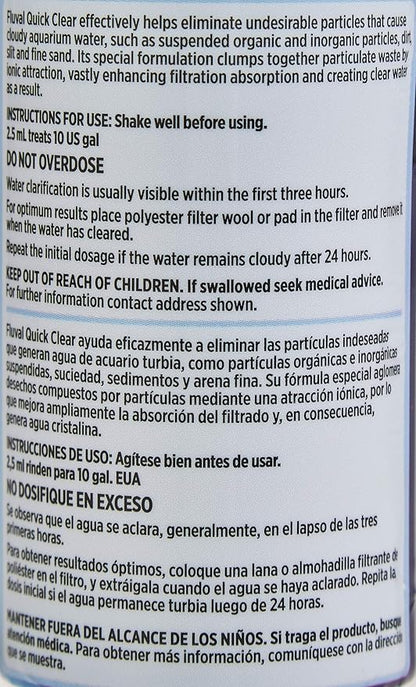 Fluval Quick Clear for Aquarium Water Treatment, 4-Ounce (Pack of 3)