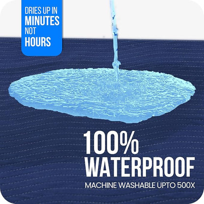 Utopia Bedding Washable Pee Pads for Dogs 18" x 24" (Pack of 4), Waterproof Incontinence Bed Pads for Adults, Elderly and Kids, Heavy Absorbency Pet Training Pads for Sofa and Couch (Navy, Green)