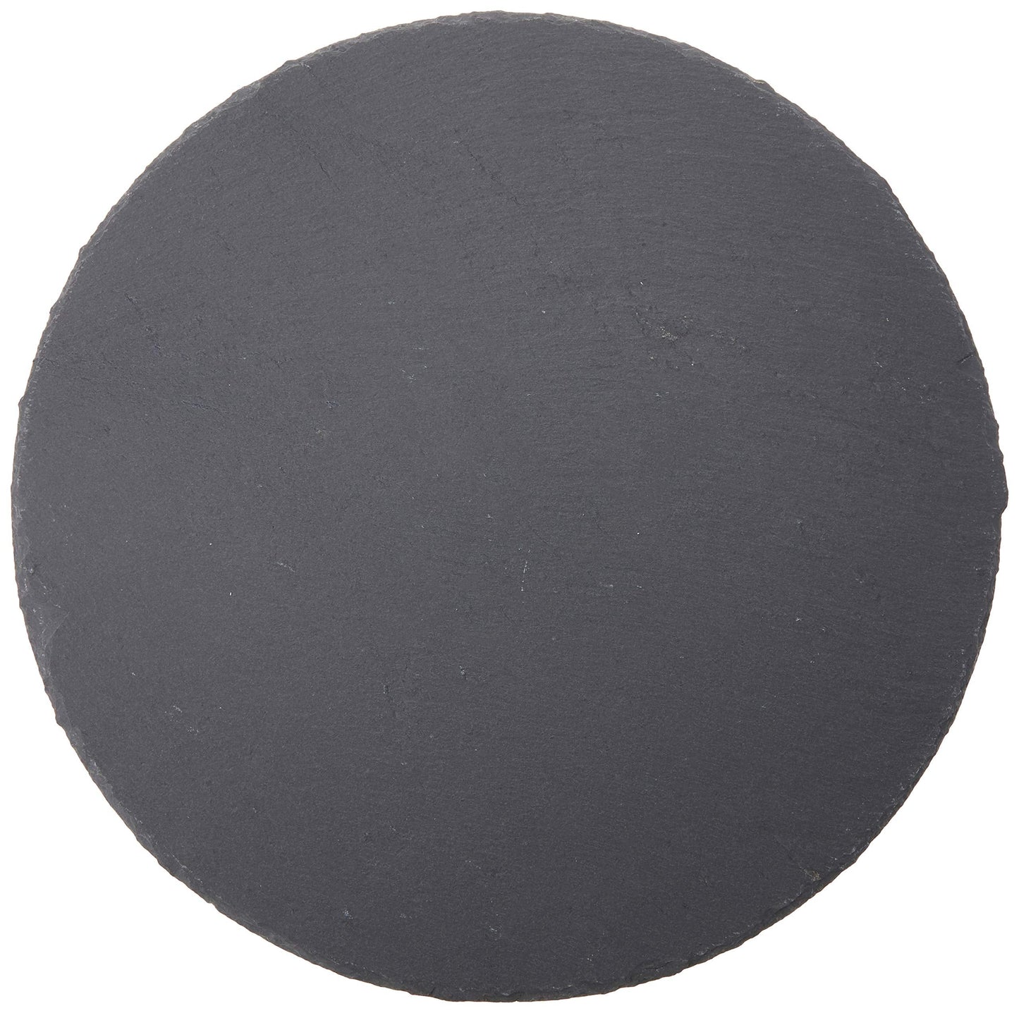 Cilio Slate Round Cheese Board, Natural Stone Tray for Serving Cheese, Charcuterie, Sushi, Appetizers, and More, Black, 11" diameter
