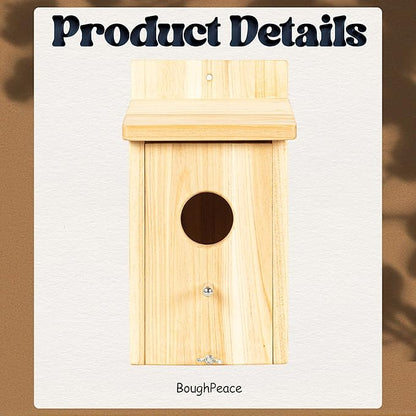 Wooden Bird Houses for Outside Birdhouses Nest Bluebird House for Cardinals Finch Wren Swallow for Garden Viewing 1A#