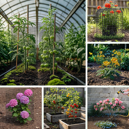 18PCS Plant Protection from Animals,12x12 Inch Metal Wire Plant Protectors,Plant Cages to Keep Animals Out,Sturdy Bunny Barricades Chicken Wire Cloche Plant Protectors for Shrubs Flowers Vegetables