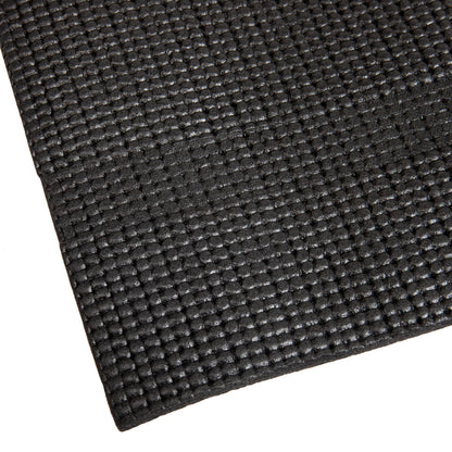Mind Reader YOGAPVC-BLK All Purpose Extra Thick Yoga Fitness & Exercise Mats with Carrying Strap, High Density Anti-Tear, 68"L x 24"W x 0.3"Th, Black