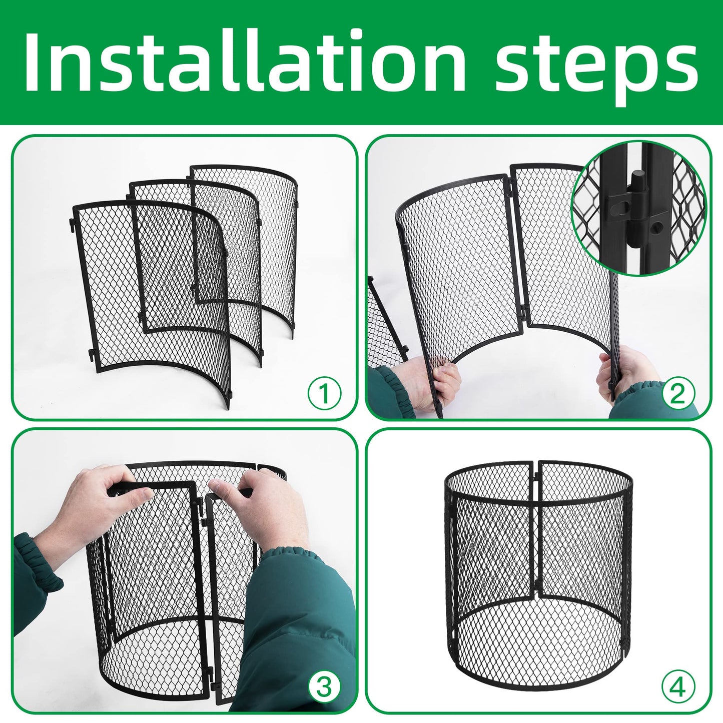 4 Pack Metal Plant Cage Protectors from Animals-11.8 x 11.8 Inch Garden Plant Protector - Sturdy Bunny Barricades Chicken Wire Cloche Plant Protectors for Keeping Bunny Animals Out