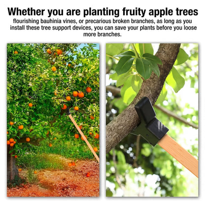 Yungyan 4 Pcs Tree Support, Plastic Fruit Branch Support Device Tree Brace Prevent Them from Breaking for Vineyards Ornamental Gardens Orchards Fits on Standard 1.57 x 1.57 Inch Lumber (Black)