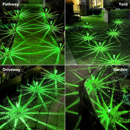 Gorrzai Solar Lights Outdoor 10 Pack Solar Pathway Lights Green Halloween Decorations Waterproof Yard Lighting for Outside Driveway Garden Walkway Path Landscape Lawn