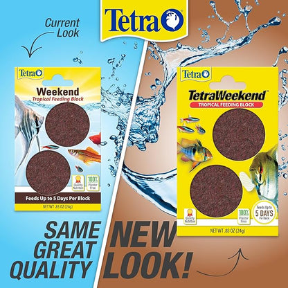 Tetra Fish Food for Tropical Fish, 0.85 Ounce | Weekend Vacation Feeder | Slow-Release | Pack of 2