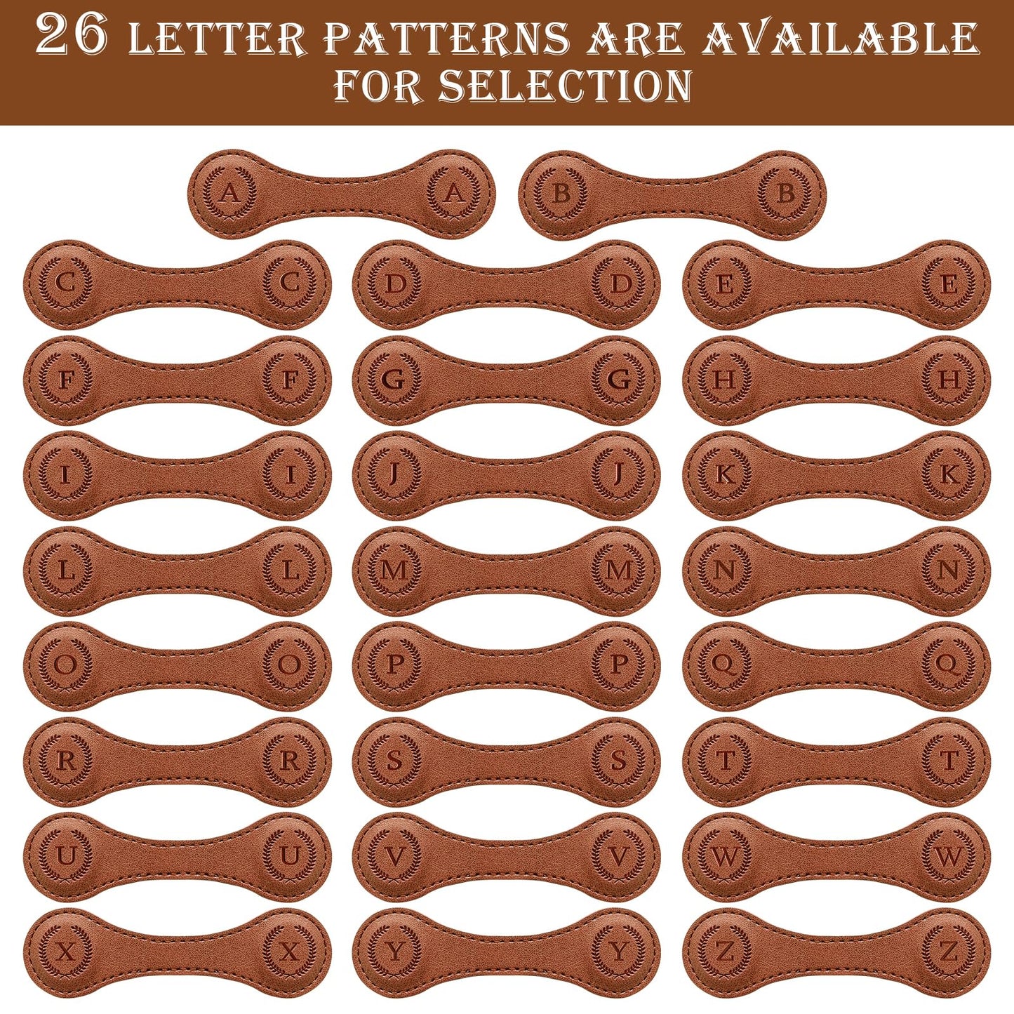 Handmade Personalized Leather Magnetic Bookmark - Custom Initial Letter Design with 26 Alphabet Choices - Durable Bookmark for Readers, Book Lovers, Women & Kids