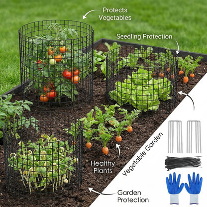 3Pack Plant Protector from Animals, 9pcs Wire Plant Protectors Metal Mesh Plant Cages, 11.8 x 15.7 Inch Outdoor Plant Guards for Rabbits Chicken Squirrels and Garden Protection