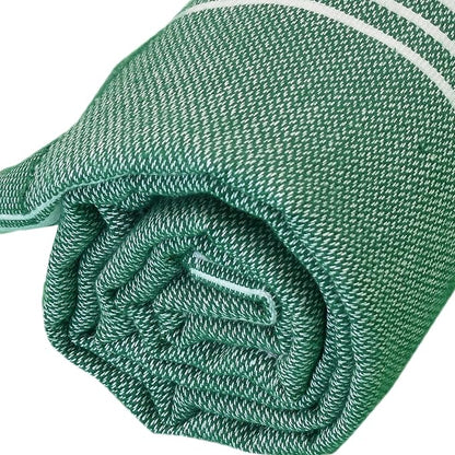 Bersuse Towels Anatolia XL Beach Blanket Throw Blanket Turkish Towel 100% Cotton Extra-Large Quick-Dry Lightweight Premium Peshtemal Towel - 61x82 Inches, Forest Green (Set of 6)