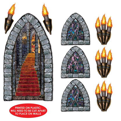 Stairway, Window & Torch Props Party Accessory (1 count) (9/Pkg)
