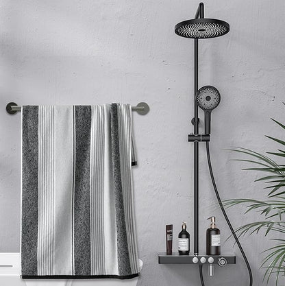 Honmein Towel Bar - Adjustable 304 Stainless Steel Towel Holder for Bathroom (11.8inch-22.6inch) Sturdy and Rustproof Wall Mounted Towel Rack for Bathroom Accessories, Silver…